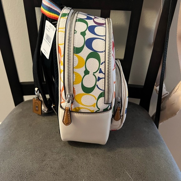 Coach Mini Court Backpack in Rainbow Pride - Picture 4 of 11
